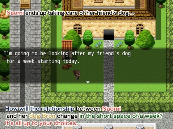 The pet dog sneaks up on the woman secretly and uses his cunning to ensnare her. [Genbu-dou] [English]